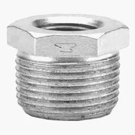 Pipe Fitting, Galvanized Hex Bushing, 1/4 X 1/8-In. 1