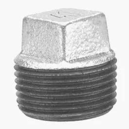 Pipe Fitting, Galvanized Plug, 1-In. 1