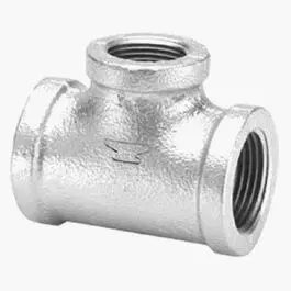 Pipe Fitting, Galvanized Tee, 1-1/2-In. 1