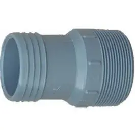 Pipe Fitting Insert Adapter, Male, Poly, 2-In. 1