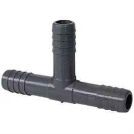 Pipe Fitting Insert Tee, Plastic, 1/2-In. 1