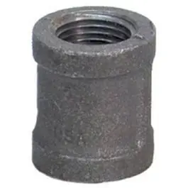 Pipe Fitting, Malleable Coupling, Right Hand, Black, 1-In. 1