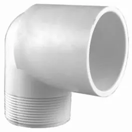 Pipe Fitting, Pvc Street Elbow, 90-Degree, White, 1-In. 1