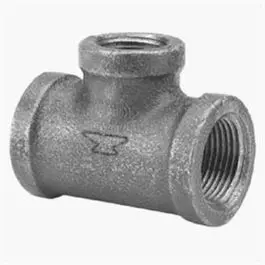 Pipe Fitting, Reducing Tee, Black, 1 X 1 X 3/4-In. 1
