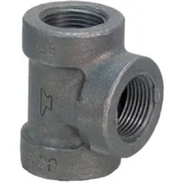 Pipe Fitting, Tee, Black, 3/8-In. 1