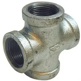 Pipe Fittings, Galvanized Cross, 3/4-In. 1