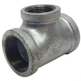 Pipe Fittings, Galvanized Reducing Tee, 3/4 X 1/2-In. 1
