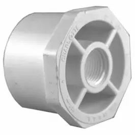 Pipe Reducer Bushing, Spigot X Thread, White, 1.5 X 1.25-In. 1