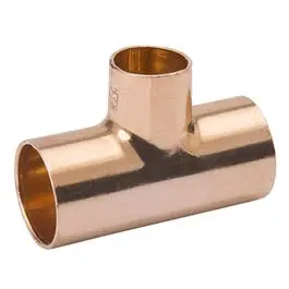 Pipe Tee, Wrot Copper, 3/4 X 3/4 X 1/2-In. 1
