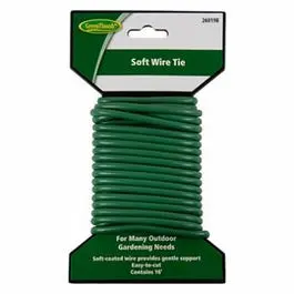 Plant Wire Tie, Light-Duty, Soft Coated Wire, 16-Ft. 1