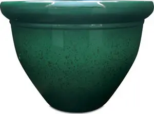 Planter 12 I N Green Resin W/Speckle 1