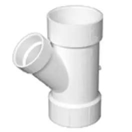 Plastic Pipe Fitting, Dwv Reducing Wye, Pvc, 4 X 4 X 2-In. 1