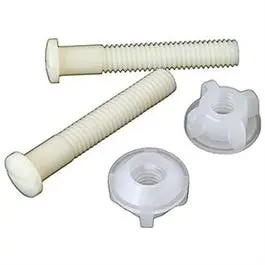 Plastic Toilet Seat Hinge Bolt, White, 2.5-In. 1