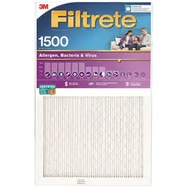 Pleated Furnace Filter, Ultra Allergen Reduction, 3-Month, Purple, 12X24x1-In. 1