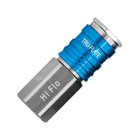 Plews Edelmann 1/4" Hi Flo Design X 1/4" Fnpt Aluminum Coupler 1