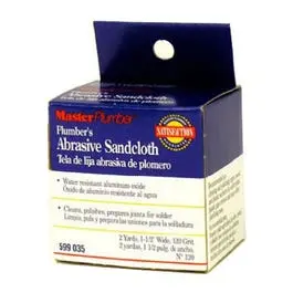 Plumber's Abrasive Cloth, 120-Grit, 1-1/2-In. X 2-Yds. 1
