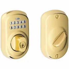Plymouth Brass Keypad Deadbolt Lock 1