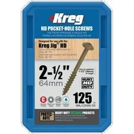 Pocket Hole Screws, Self-Drilling, Round Head, #14  X 2-1/2-In., 125-Ct. 1