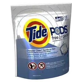 Pods He Laundry Detergent, Free & Gentle, 16-Ct. 1