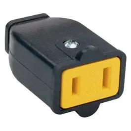 Polarized Connector, 15-Amp, 125-Volt, Black 1