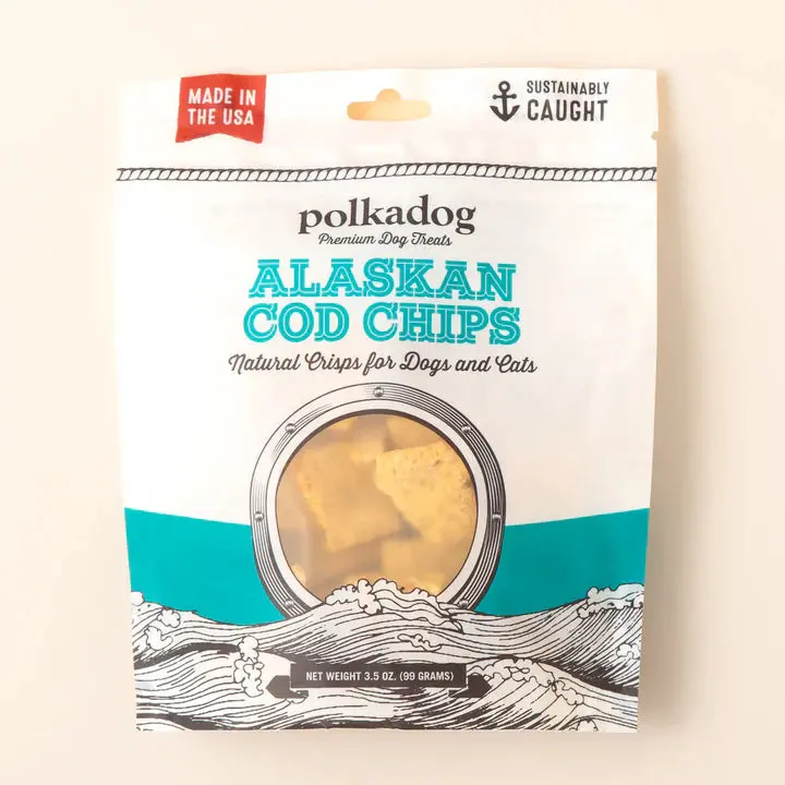 Polkadog Alaskan Cod Chips Dog Treats 1