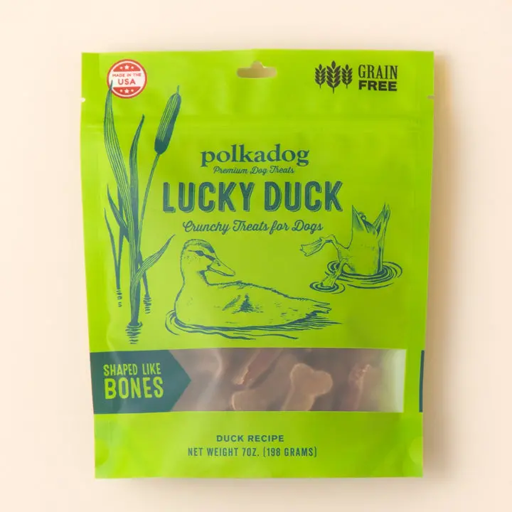 Polkadog Lucky Duck Bones Crunchy Dog Treats 1