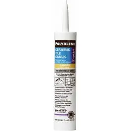 Polyblend Ceramic Tile Caulk, #165 Delorean Gray, 10.5-Oz. 1
