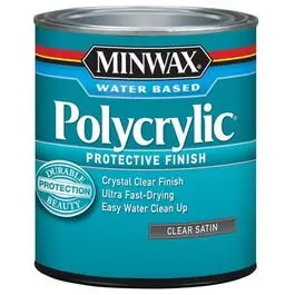 Polycrylic Satin Clear Acrylic/Urethane Blend Topcoat, Qt. 1