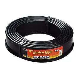 Polyethylene Lawn Edging, Black, 4-In. X 20-Ft. 1