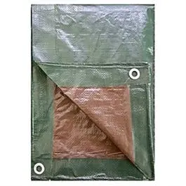 Polyethylene Tarp, Green/Brown, 12 X 20-Ft. 1
