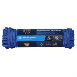 Polypropylene Rope, Diamond Braid, 32 Strand, 1/2-In. X 50-Ft. 1