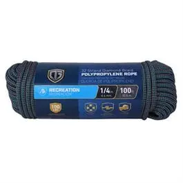 Polypropylene Rope, Diamond Braid, 32 Strand, 1/4-In. X 100-Ft. 1