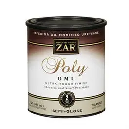 Polyurethane Omu, Interior, Oil Modified Wood Finish, Semi-Gloss, Qt. 1