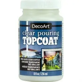 Pouring Medium Topcoat, Clear, 8-Oz. 1
