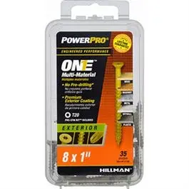 Power Pro One Exterior Screws, Flat Head, Bronze Epoxy Coated, #8 X 1-In., 35-Pk. 1