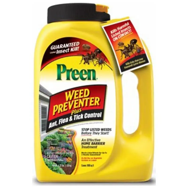 Preen Garden Weed Preventer Plus Ant, Flea & Tick Control 1