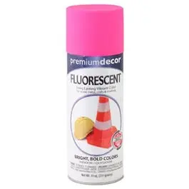 Premium Decor Fluorescent Spray Paint, Interior/Exterior, Electric Pink, 11-Oz. 1