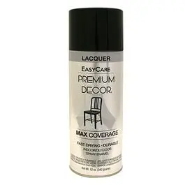Premium Decor Gloss Lacquer Finish, Black, 12-Oz. 1