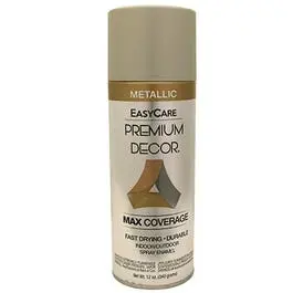 Premium Decor Metallic Spray Paint, Brushed Nickel, 12-Oz. 1