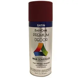 Premium Decor Spray Paint, Burgundy Satin, 12-Oz. 1