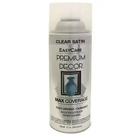 Premium Decor Spray Paint, Clear Satin, 12-Oz. 1