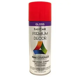Premium Decor Spray Paint, Hot Red Gloss, 12-Oz. 1