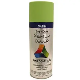 Premium Decor Spray Paint, Sour Apple, Satin, 12-Oz. 1
