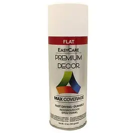 Premium Decor Spray Paint, White Flat, 12-Oz. 1