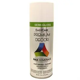 Premium Decor Spray Paint, White Semi-Gloss, 12-Oz. 1