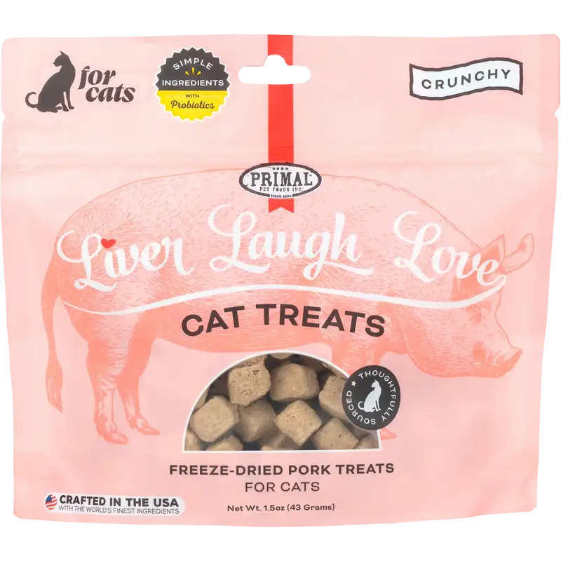 Primal Liver Laugh Love Freeze Dried Pork Cat Treats 1