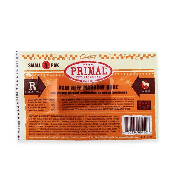 Primal Pet Foods Raw Recreational Beef Marrow Bones 3