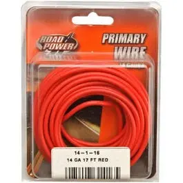 Primary Wire, Red, 14-Ga., 17-Ft. 1