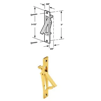 Primeline/Slideco N6768 Pocket Door Flush Pull, Brass Plated 1