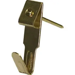 Pro-Hanger Picture Hangers, Brass Plated, 10-Lb., 5-Pk. 1